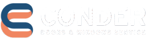conder logo text white